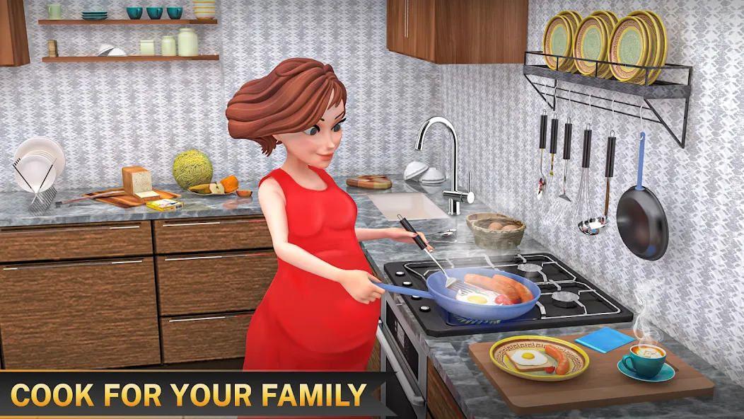 Скачать The Mother Sim Life Mom Games взлом на бесконечные деньги + мод меню screen 4