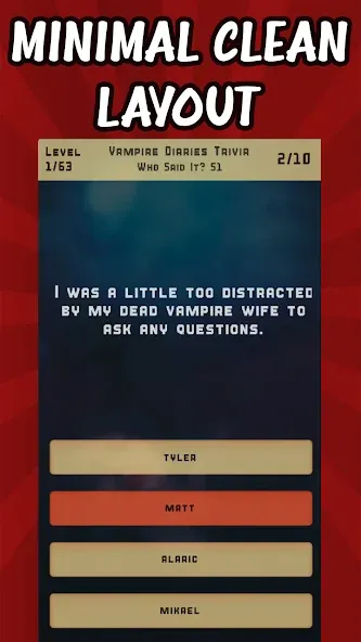 Скачать Vampire Diaries Quiz Trivia (Вампирские дневники викторина виктрия) взлом на бесконечные деньги + мод меню screen 2