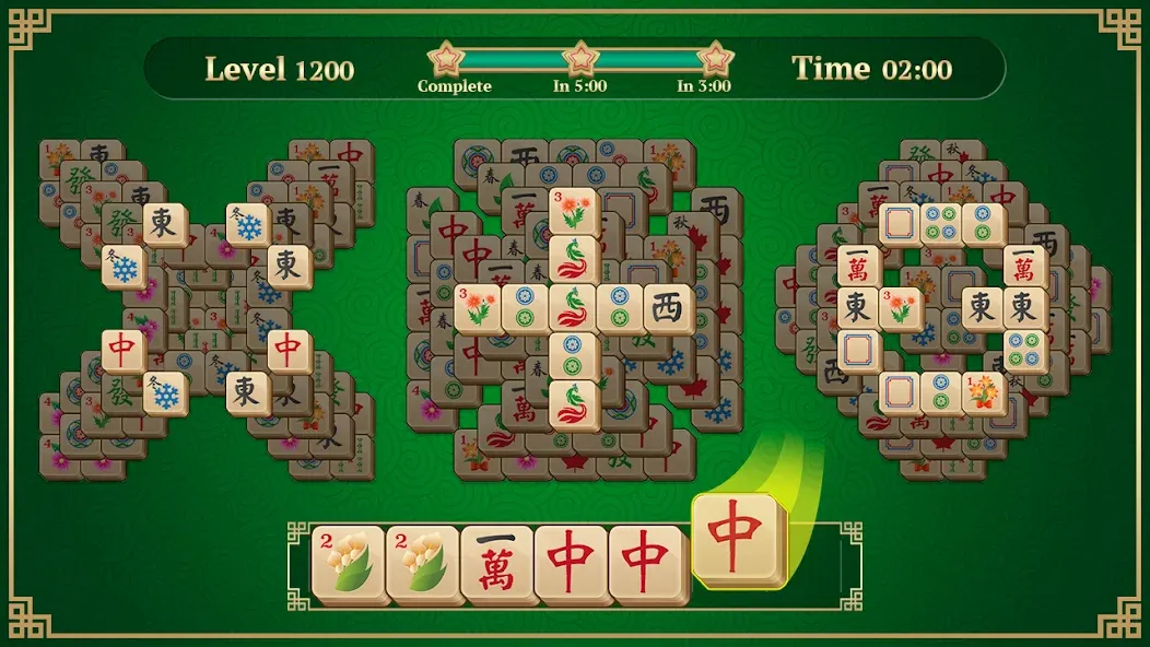 Скачать Mahjong Solitaire: 3 Tiles (Маджонг Классик) взлом на бесконечные деньги + мод меню screen 1