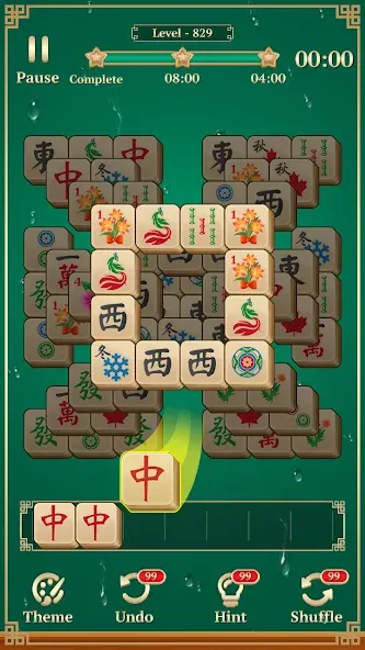 Скачать Mahjong Solitaire: 3 Tiles (Маджонг Классик) взлом на бесконечные деньги + мод меню screen 2