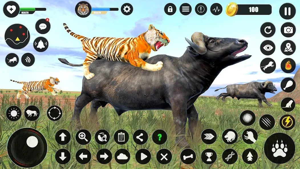 Скачать Tiger Simulator Animal Games (Тигровый симулятор  игры с животными) взлом на бесконечные деньги + мод меню screen 4