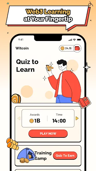 Скачать Witcoin: Web3 Play to Learn (Виткоин) взлом на бесконечные деньги + мод меню screen 1