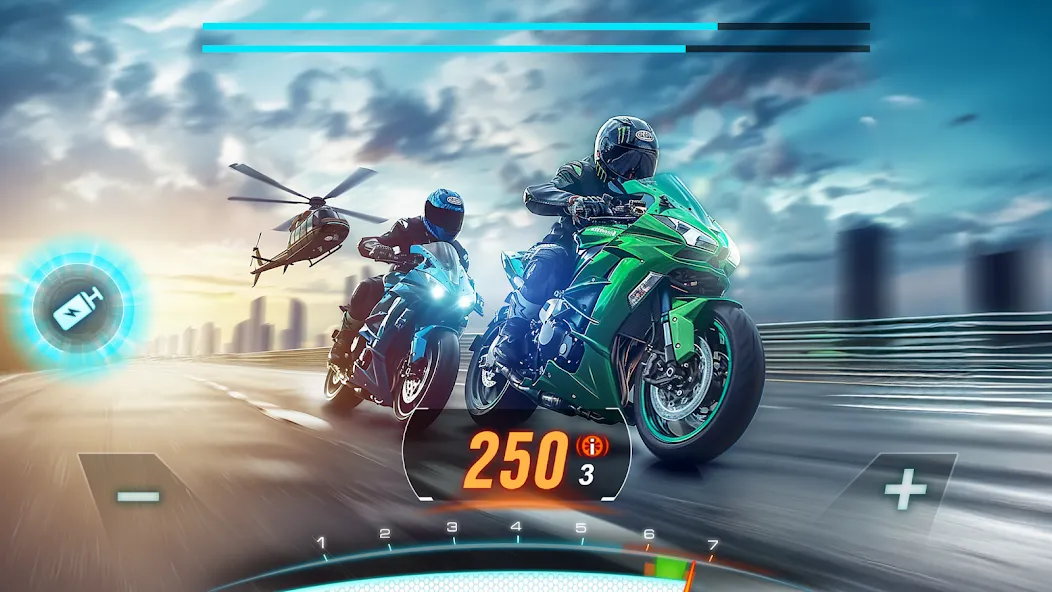 Скачать Motor Bike: Xtreme Races взлом на бесконечные деньги + мод меню screen 1