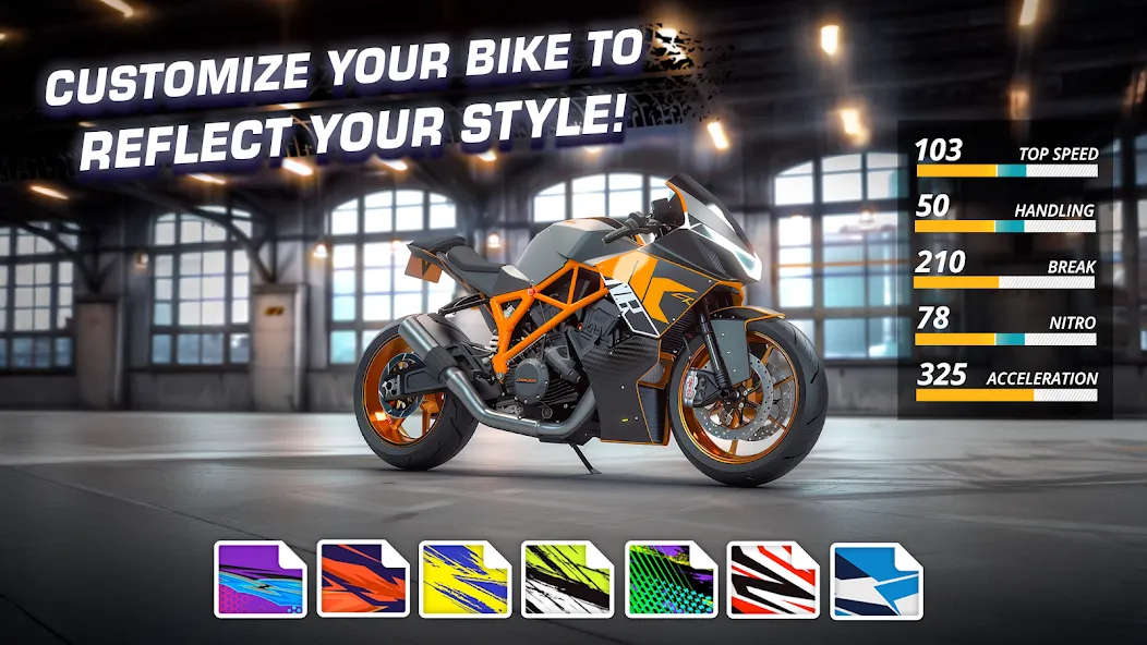 Скачать Motor Bike: Xtreme Races взлом на бесконечные деньги + мод меню screen 4