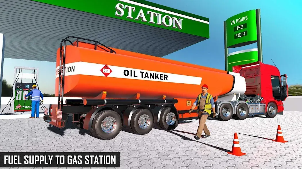 Скачать Offroad Oil Tanker Truck Games (Оффроуд Игры на машинецистерне для нефти) взлом на бесконечные деньги + мод меню screen 5