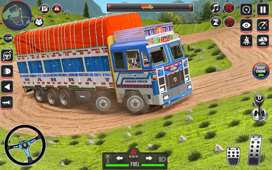 Скачать Indian Truck Drive Truck Games (Индийский грузовой симулятор) взлом на бесконечные деньги + мод меню screen 3