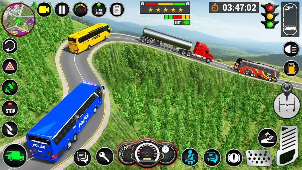 Скачать City Bus Simulator Bus Game 3D (Полицейский автобус симулятор) взлом на бесконечные деньги + мод меню screen 5