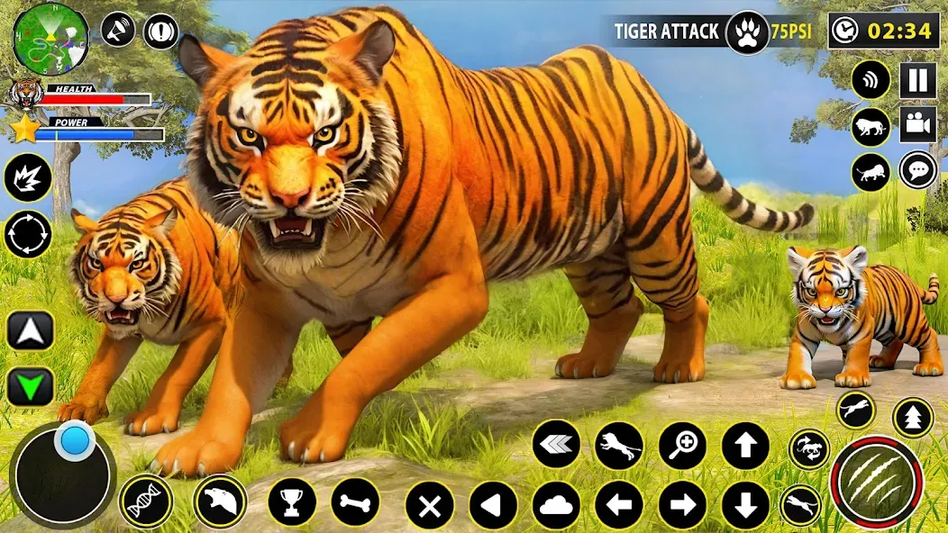 Скачать Tiger Simulator Lion games 3D (Тигровый Симулятор Игр Льва 3D) взлом на бесконечные деньги + мод меню screen 1