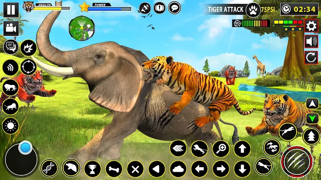 Скачать Tiger Simulator Lion games 3D (Тигровый Симулятор Игр Льва 3D) взлом на бесконечные деньги + мод меню screen 3