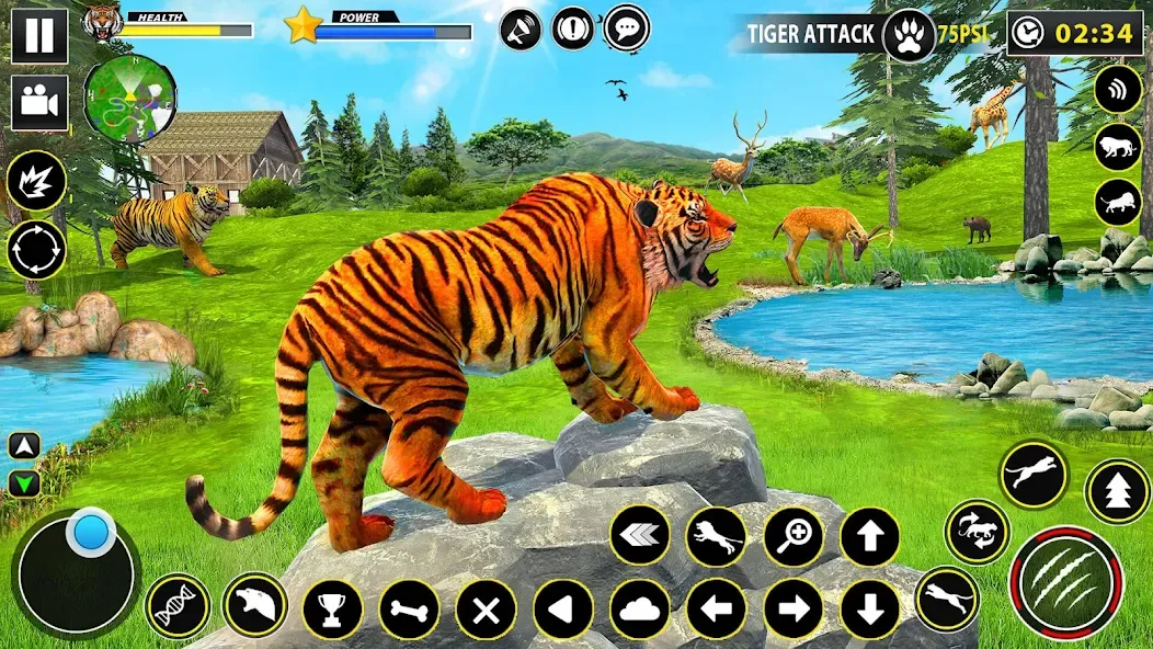 Скачать Tiger Simulator Lion games 3D (Тигровый Симулятор Игр Льва 3D) взлом на бесконечные деньги + мод меню screen 4