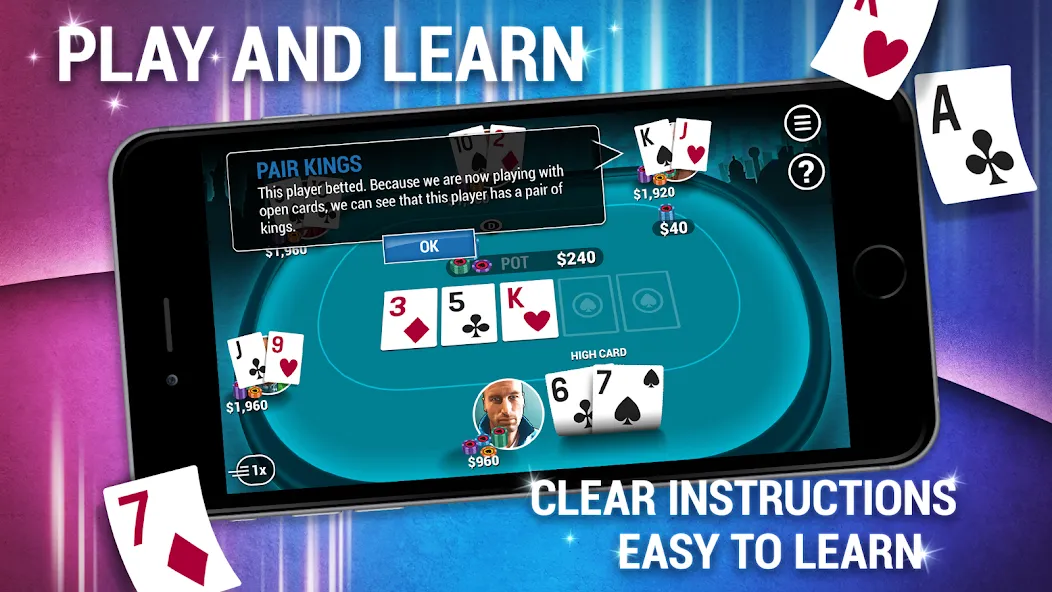 Скачать Learn How To Play Texas Poker взлом на бесконечные деньги + мод меню screen 3