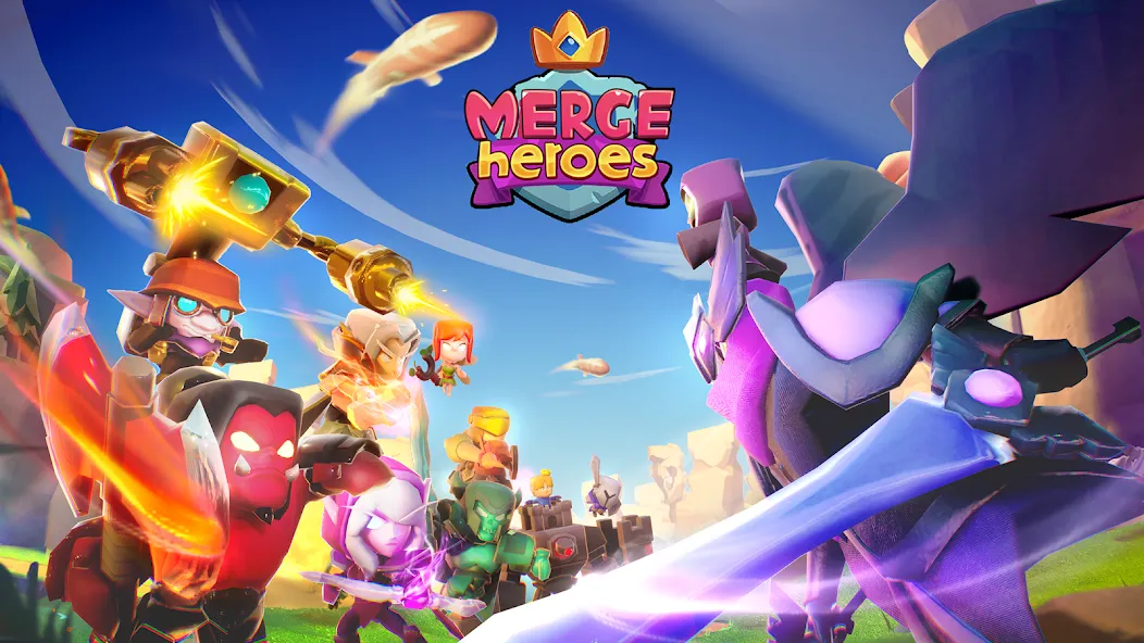 Скачать Merge Heroes: Tower Defense (Мердж Хероес) взлом на бесконечные деньги + мод меню screen 1