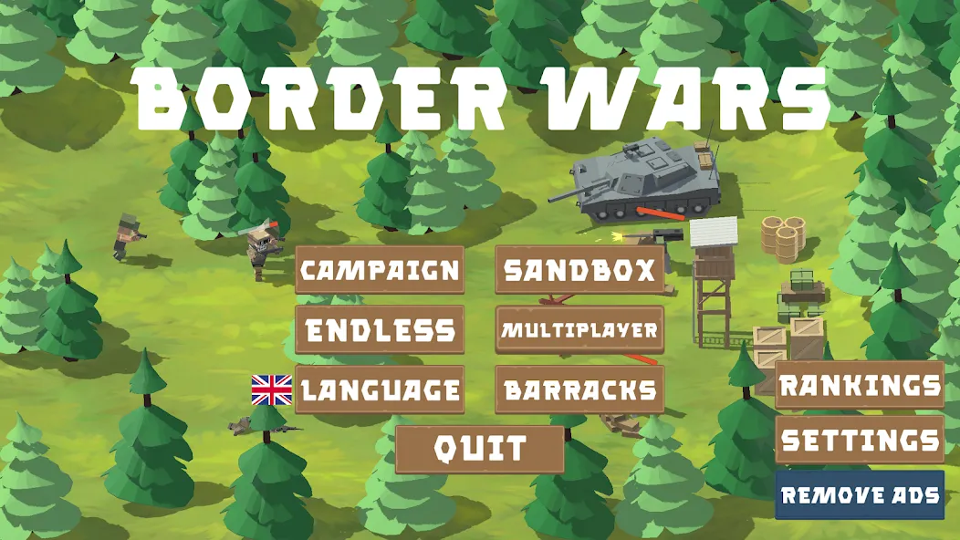 Скачать Border Wars: Army Simulator взлом на бесконечные деньги + мод меню screen 1