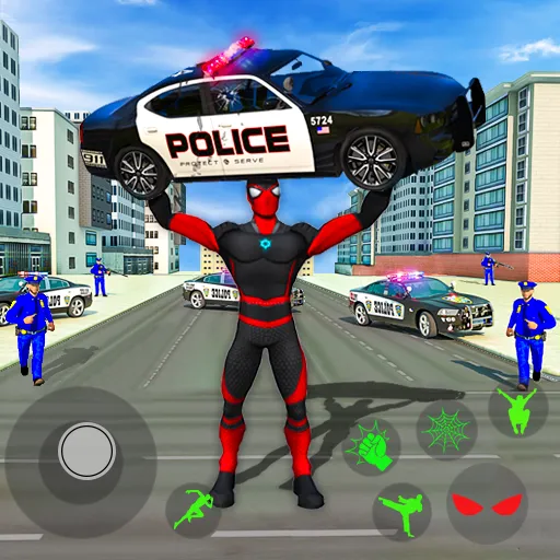 Скачать Spider Miami Rope Hero Ninja взлом на бесконечные деньги + мод меню screen 1