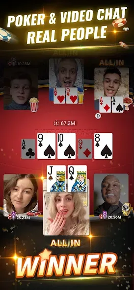 Скачать PokerGaga: Texas Holdem Live (ПокерГага) взлом на бесконечные деньги + мод меню screen 1