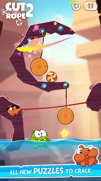 Скачать Cut the Rope 2 (Кат зе Роуп 2) взлом на бесконечные деньги + мод меню screen 3