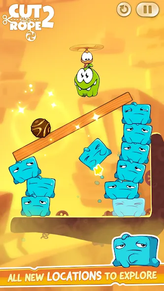 Скачать Cut the Rope 2 (Кат зе Роуп 2) взлом на бесконечные деньги + мод меню screen 5