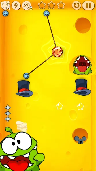 Скачать Cut the Rope (Кат зе Роуп) взлом на бесконечные деньги + мод меню screen 2