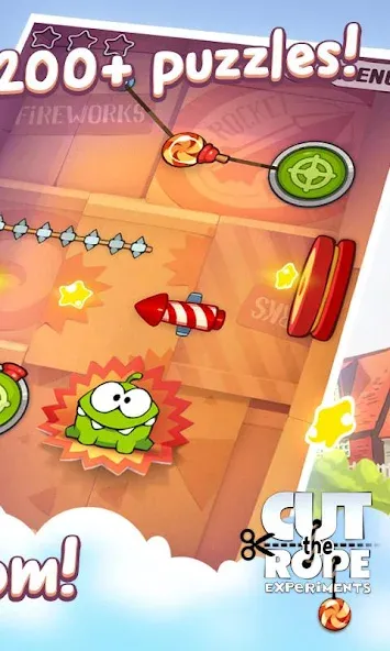 Скачать Cut the Rope: Experiments (Кат зе Роуп) взлом на бесконечные деньги + мод меню screen 2