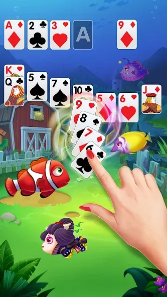 Скачать Solitaire Fish Klondike Card (Солитер Карточная игра Клондайк Фиш) взлом на бесконечные деньги + мод меню screen 3