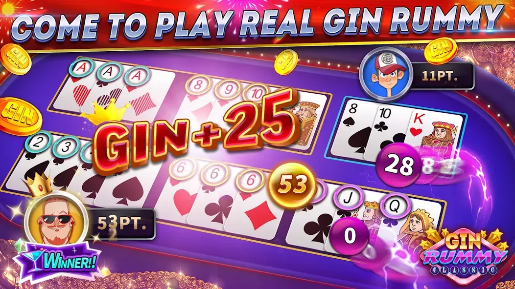 Скачать Gin Rummy Online & Offline взлом на бесконечные деньги + мод меню screen 5