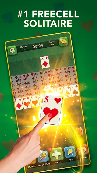 Скачать FreeCell Classic Card Game (ФриСел Классическая карточная игра) взлом на бесконечные деньги + мод меню screen 3