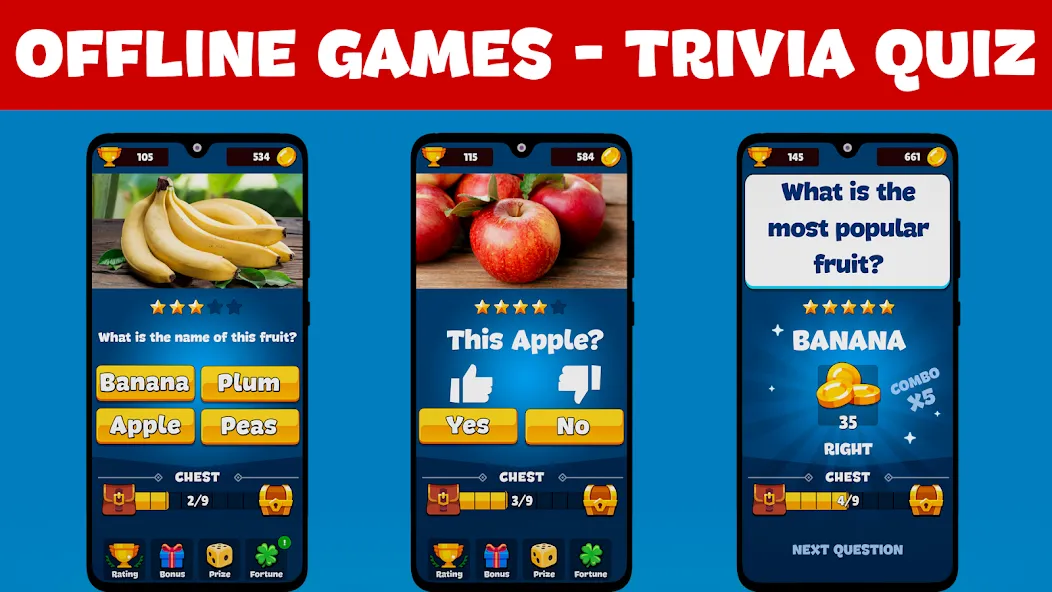 Скачать Trivia Quiz: Fun Offline Games взлом на бесконечные деньги + мод меню screen 1