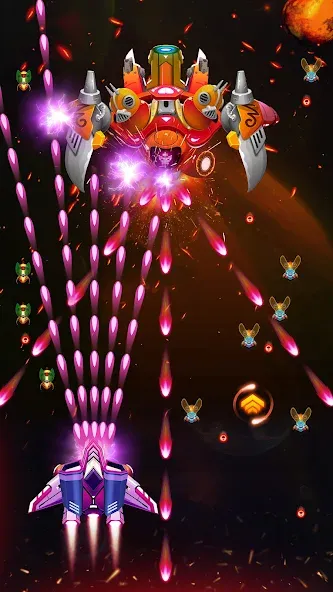 Скачать Galaxy Attack — Alien Shooter (Гэлэкси аттак) взлом на бесконечные деньги + мод меню screen 2