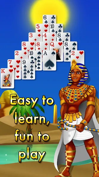 Скачать Pyramid Solitaire — Egypt (Пирамиды пасьянс) взлом на бесконечные деньги + мод меню screen 3