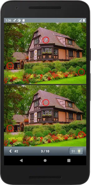 Скачать Find 10 differences взлом на бесконечные деньги + мод меню screen 3