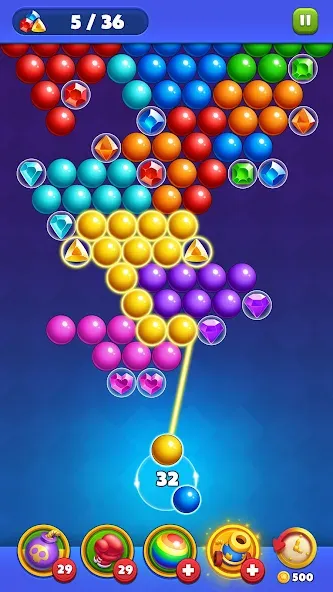 Скачать Bubble Shooter Royal Pop взлом на бесконечные деньги + мод меню screen 5