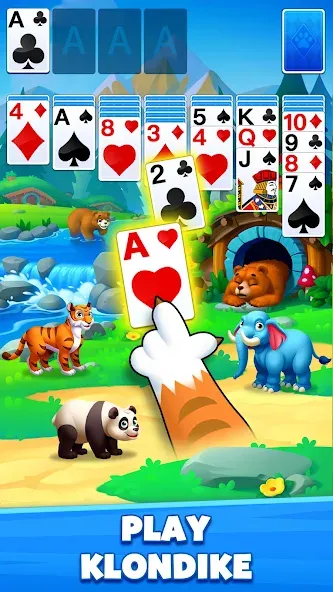 Скачать Solitaire Zoo взлом на бесконечные деньги + мод меню screen 1