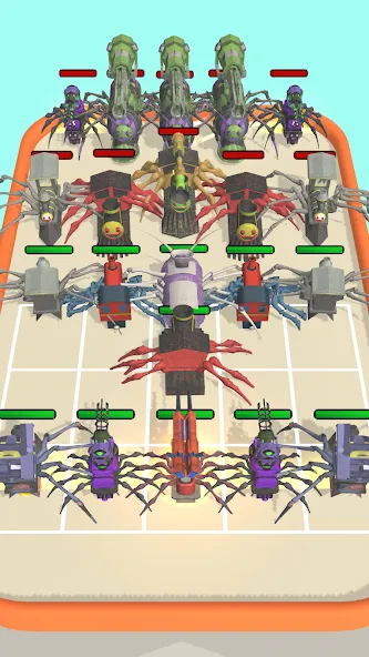 Скачать Merge Spider Train взлом на бесконечные деньги + мод меню screen 5