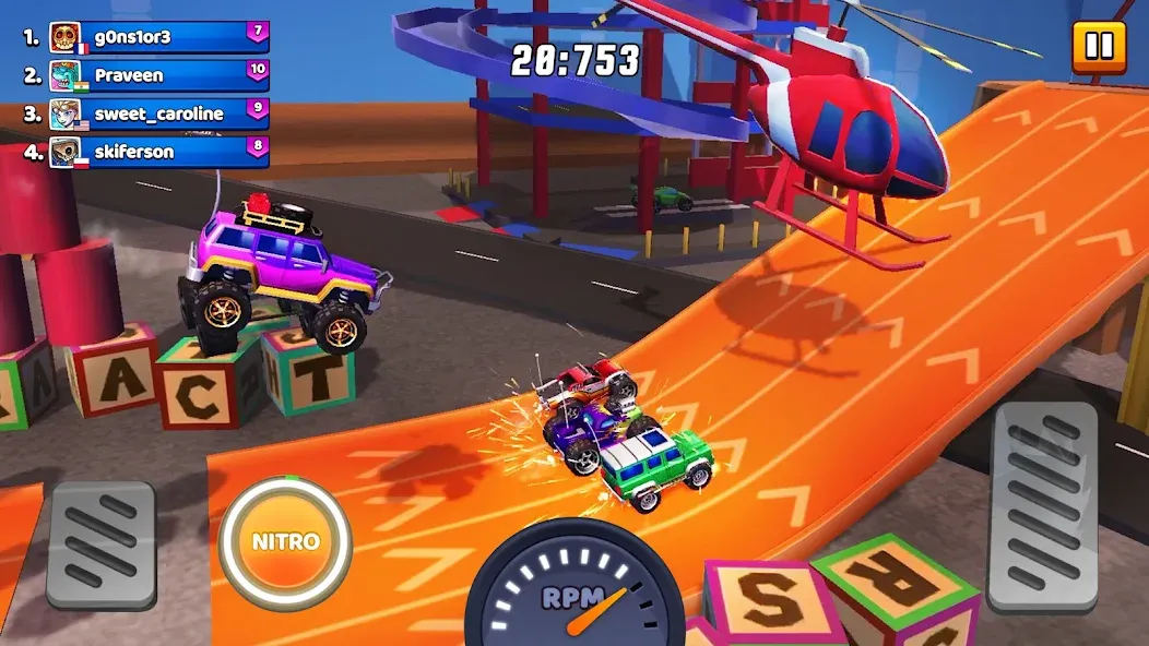 Скачать Nitro Jump — Car Racing (Нитро Джамп Рейсинг) взлом на бесконечные деньги + мод меню screen 3