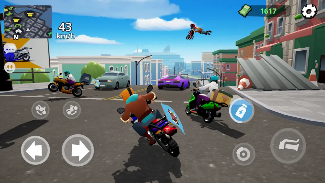 Скачать Moto City: Mad Bike Delivery (Мото Сити) взлом на бесконечные деньги + мод меню screen 2