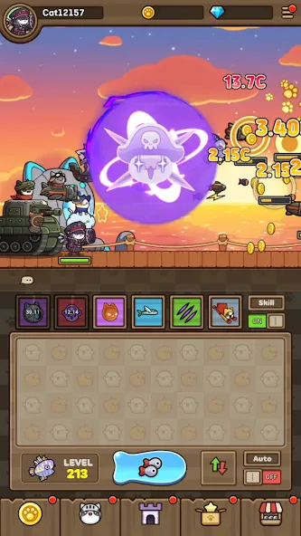 Скачать Cat Hero : Idle RPG взлом на бесконечные деньги + мод меню screen 3