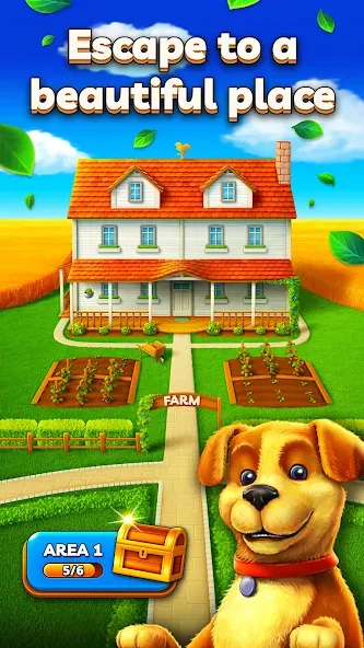 Скачать Joey's Farm — Tile Match взлом на бесконечные деньги + мод меню screen 3