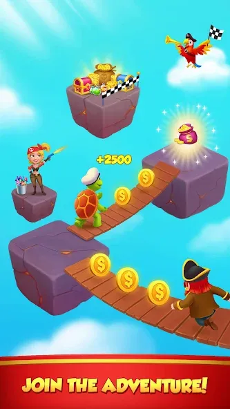 Скачать Coin Rush — Pirate GO! (Коин Раш) взлом на бесконечные деньги + мод меню screen 2