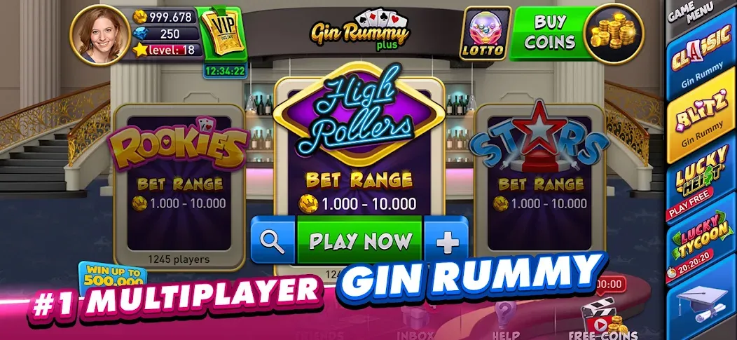 Скачать Gin Rummy Plus: Fun Card Game (Джин Рамми Плюс) взлом на бесконечные деньги + мод меню screen 2