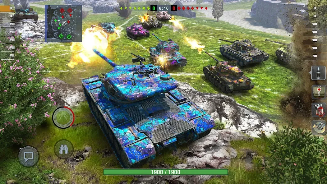 Скачать World of Tanks Blitz (Ворлд оф Танкс Блиц ПВП) взлом на бесконечные деньги + мод меню screen 1