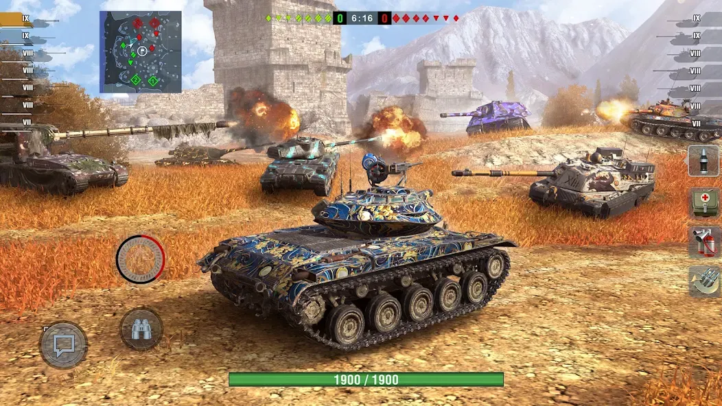 Скачать World of Tanks Blitz (Ворлд оф Танкс Блиц ПВП) взлом на бесконечные деньги + мод меню screen 4