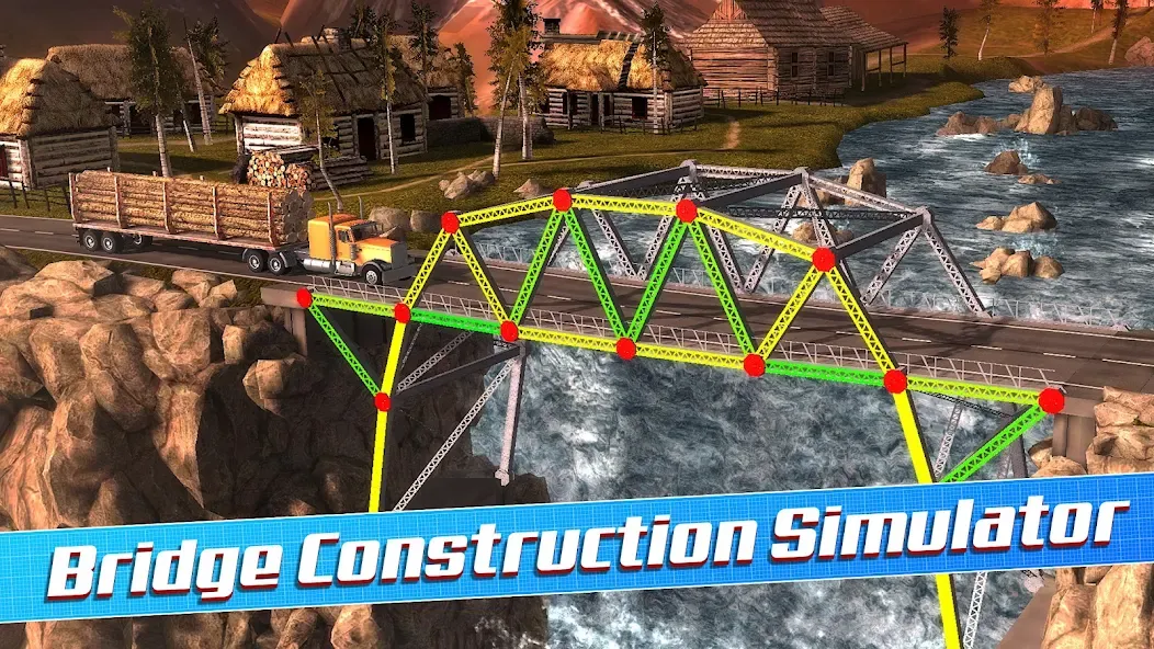 Скачать Bridge Construction Simulator (Бридж Конструкшн Симулятор) взлом на бесконечные деньги + мод меню screen 1