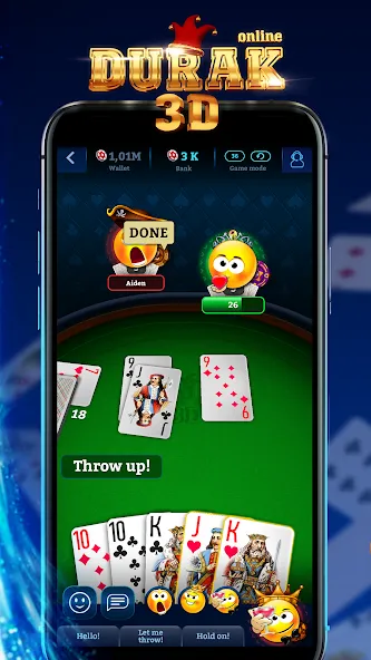 Скачать Durak Online 3D взлом на бесконечные деньги + мод меню screen 1