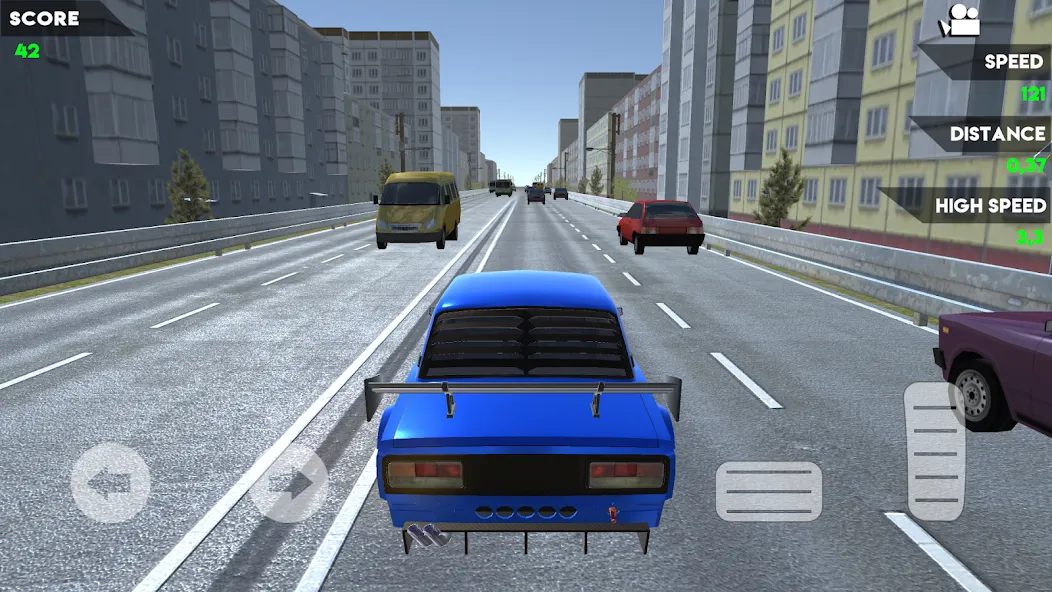 Скачать Turbo VAZ: Traffic Racer взлом на бесконечные деньги + мод меню screen 3