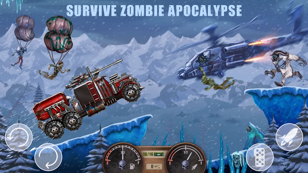 Скачать Zombie Hill Racing: Earn Climb (Зомби Хилл Рейсинг) взлом на бесконечные деньги + мод меню screen 2