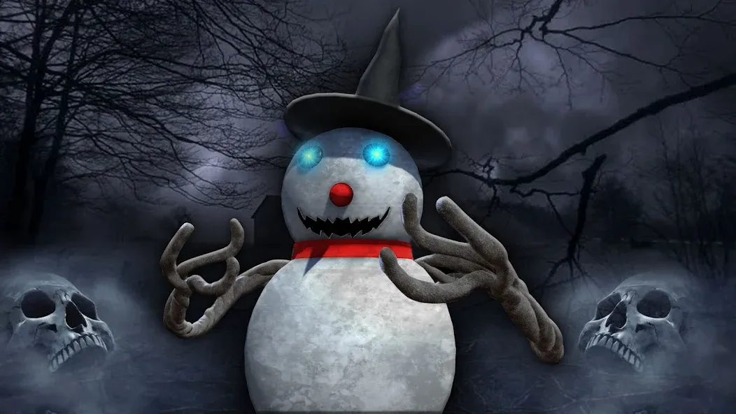 Скачать Evil Scary Snowman  Games 3d (Ивил Скари Сноумэн Геймс 3д) взлом на бесконечные деньги + мод меню screen 1