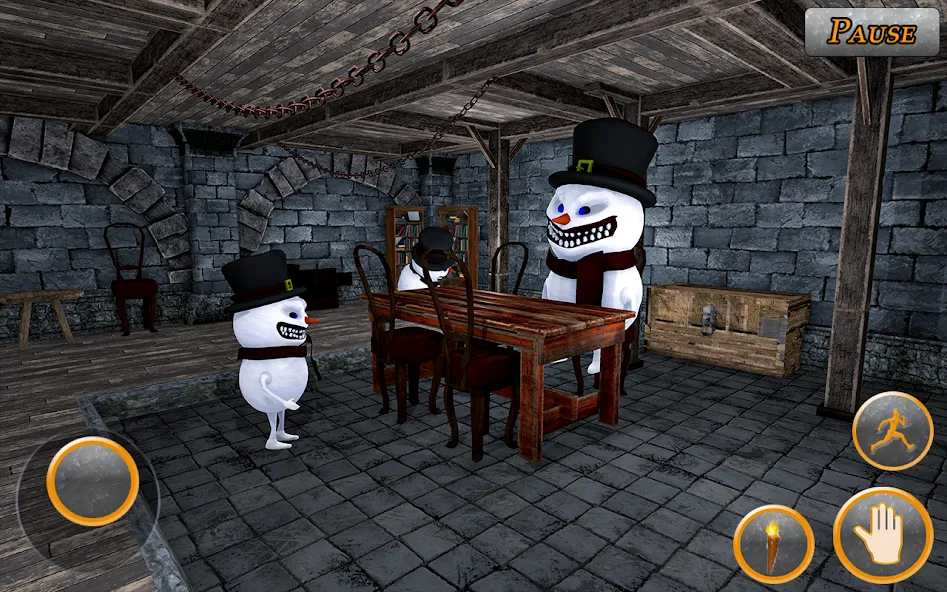 Скачать Evil Scary Snowman  Games 3d (Ивил Скари Сноумэн Геймс 3д) взлом на бесконечные деньги + мод меню screen 4