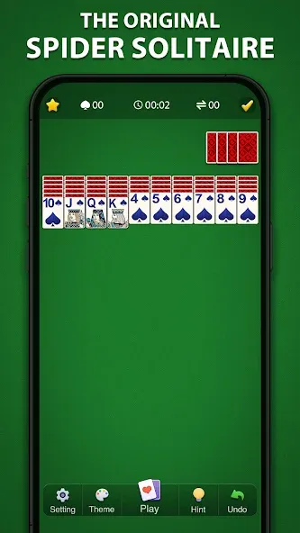 Скачать Spider Solitaire Classic взлом на бесконечные деньги + мод меню screen 1