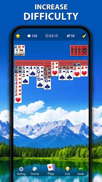 Скачать Spider Solitaire Classic взлом на бесконечные деньги + мод меню screen 3