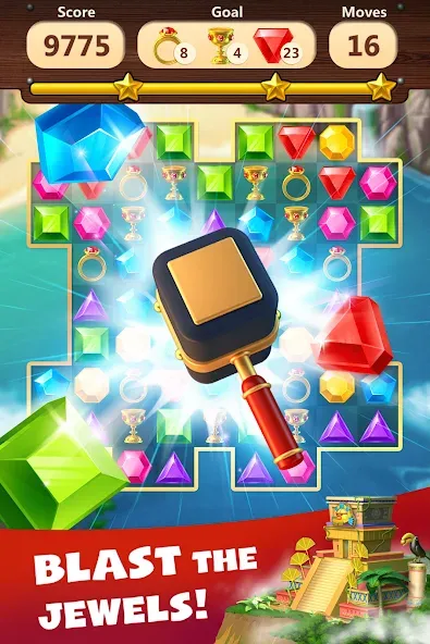 Скачать Jewels Planet — Match 3 Puzzle взлом на бесконечные деньги + мод меню screen 2